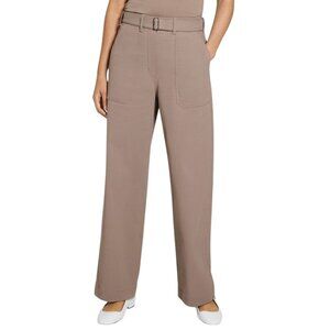 275$ Theory Utility Wide Leg Pants Mid Rise Women's Size 0 Med Brown